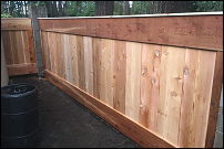 Custom tan fence, Eugene, Oregon