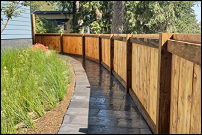 Fence and walkway harscapes in Eugene, Oregon