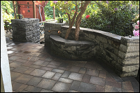 Garden hardscape wall in Eugene, Oregon