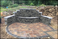 Custom hardscape wall in Eugene, Oregon