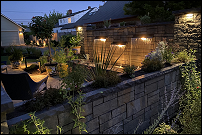 Outdoor Living Space at night