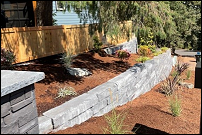Retaining wall side view in Eugene, Oregon