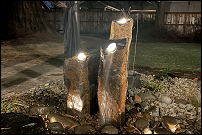 Glow in the dark water feature in Eugene, Oregon