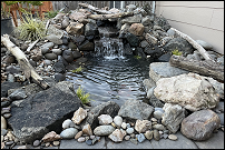 Yard water feature in Eugene, Oregon